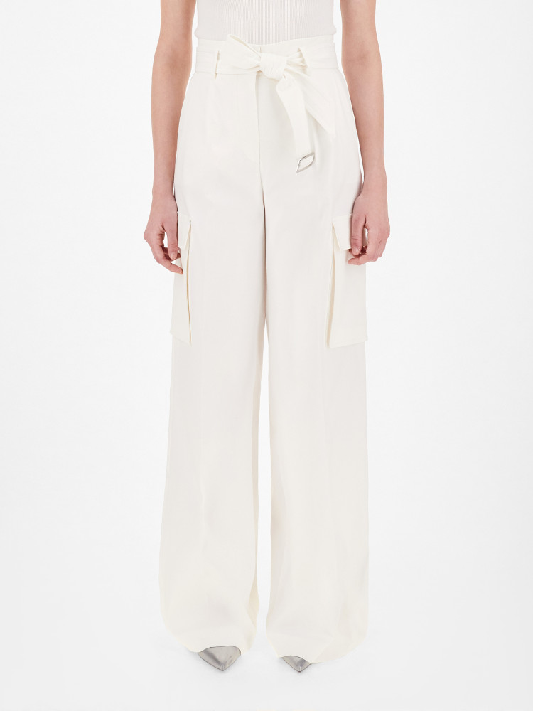 Брюки fashion Relaxed Fit Висока для жінок (470284), колір Білий - №3
