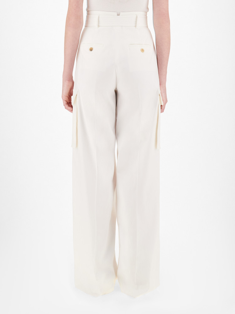 Брюки fashion Relaxed Fit Висока для жінок (470284), колір Білий - №4