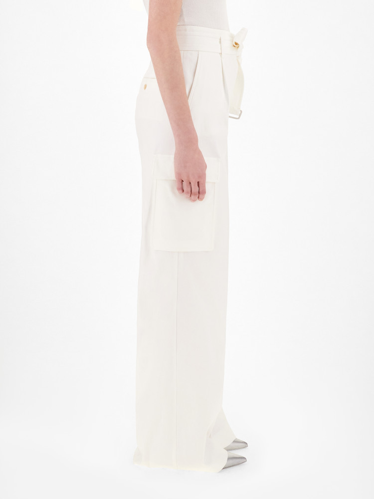 Брюки fashion Relaxed fit Высокая для женщин (470284), цвет Белый - №5