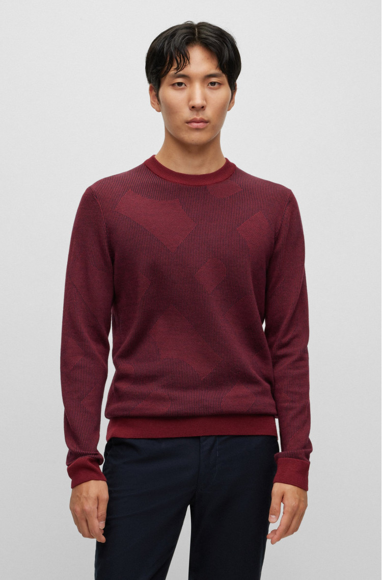 Джемпер Regular fit для мужчин (473833), цвет Бордовый - №2