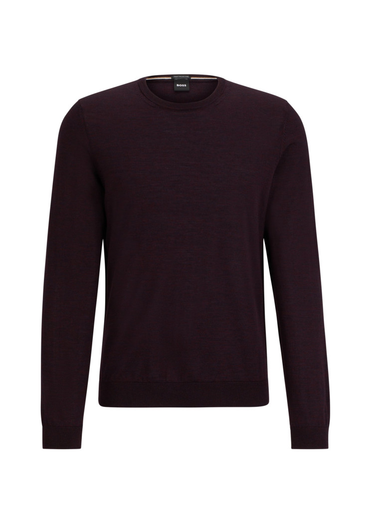 Джемпер Slim fit для чоловіків (473835), колір Бордовий - №1