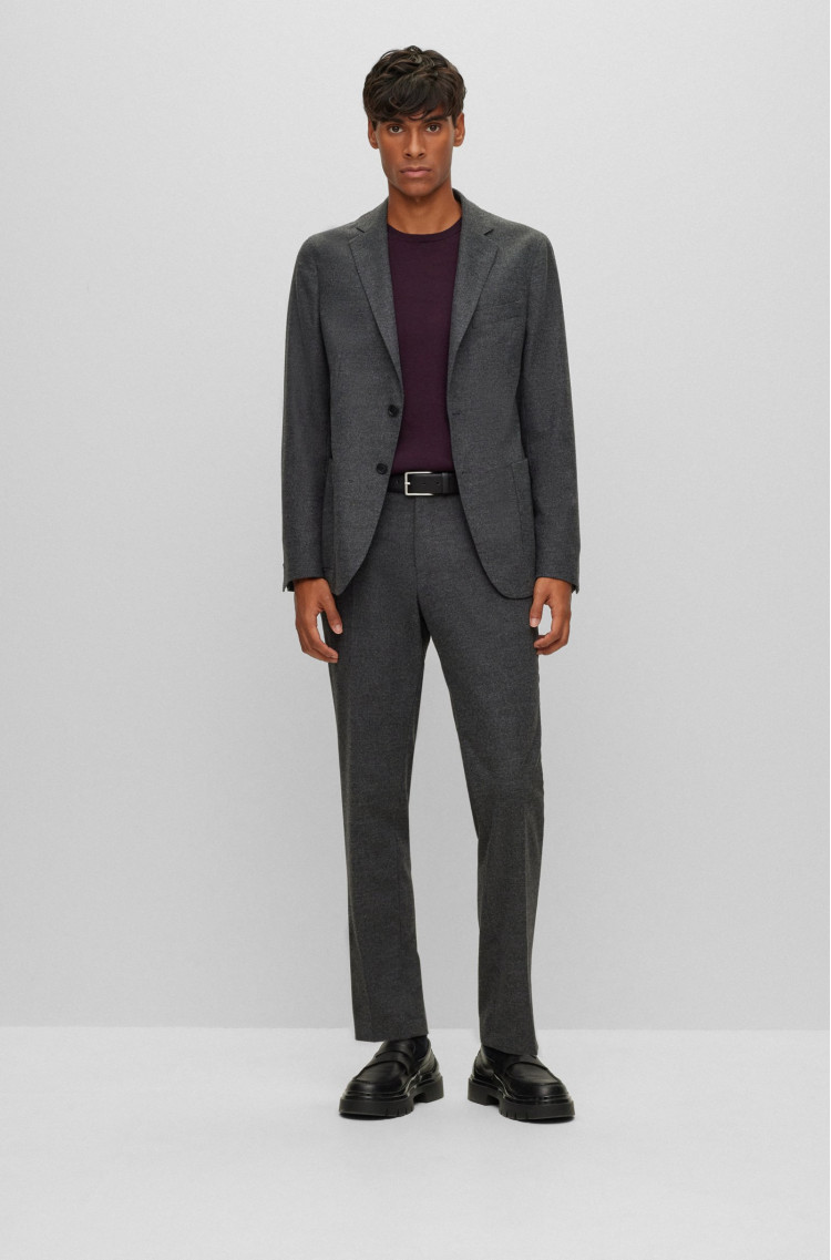 Джемпер Slim fit для чоловіків (473835), колір Бордовий - №3