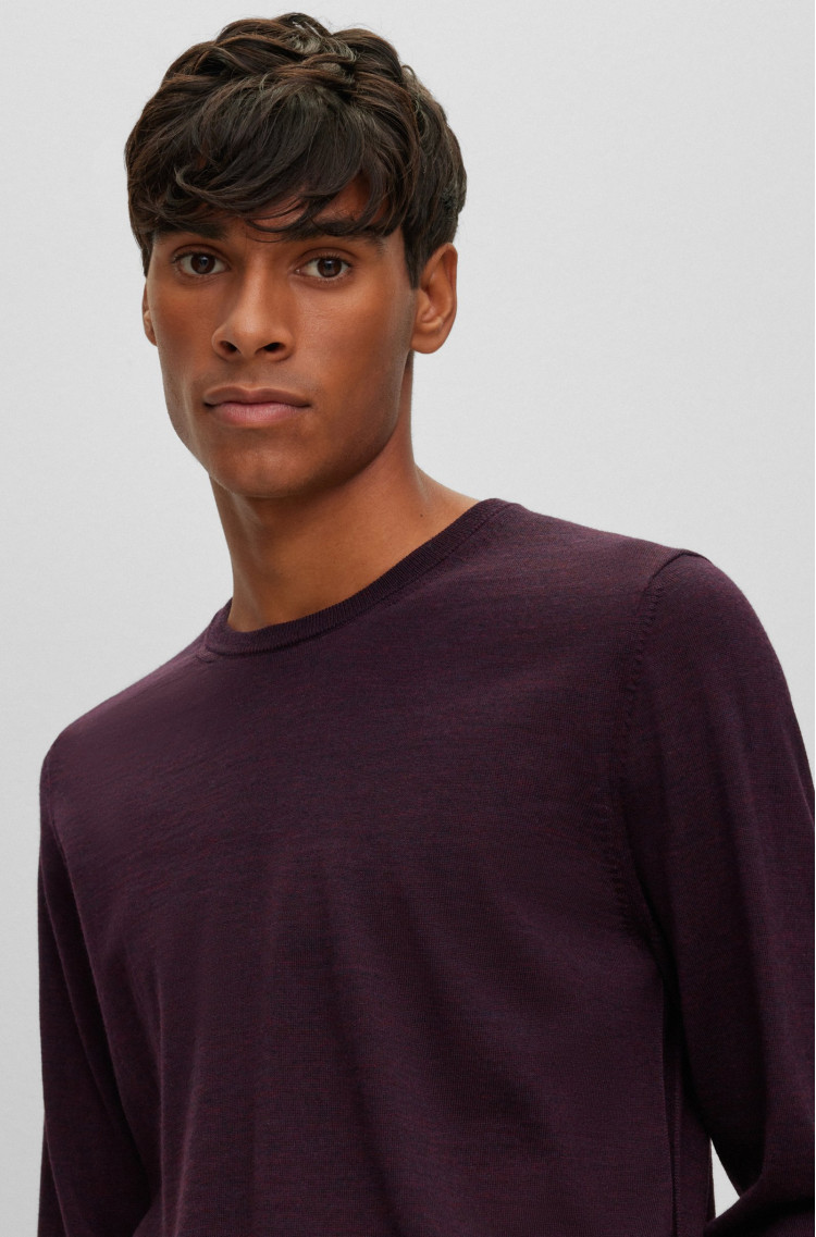 Джемпер Slim fit для чоловіків (473835), колір Бордовий - №5