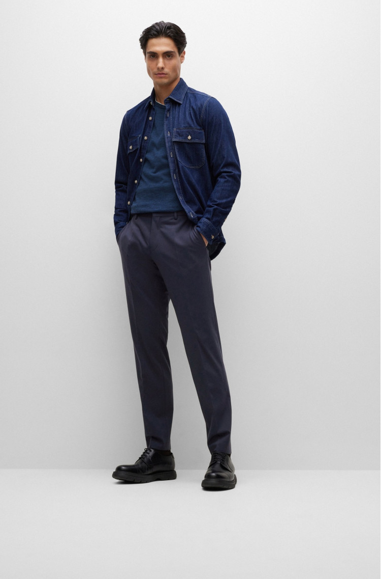 Джемпер Slim Fit для чоловіків (473836), колір Синій - №3