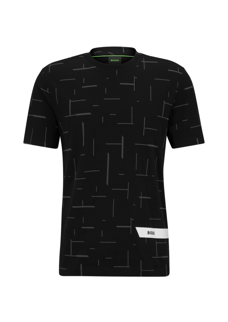 Футболка Slim fit для чоловіків (473886), колір Чорний - №1