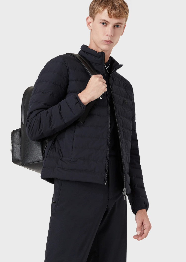 Пуховик тонкий Regular Fit для чоловіків (473932), колір Синій - №4