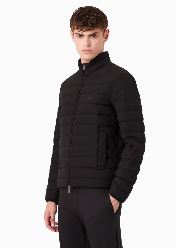 Пуховик тонкий Regular fit для чоловіків (473933), колір Чорний - №2