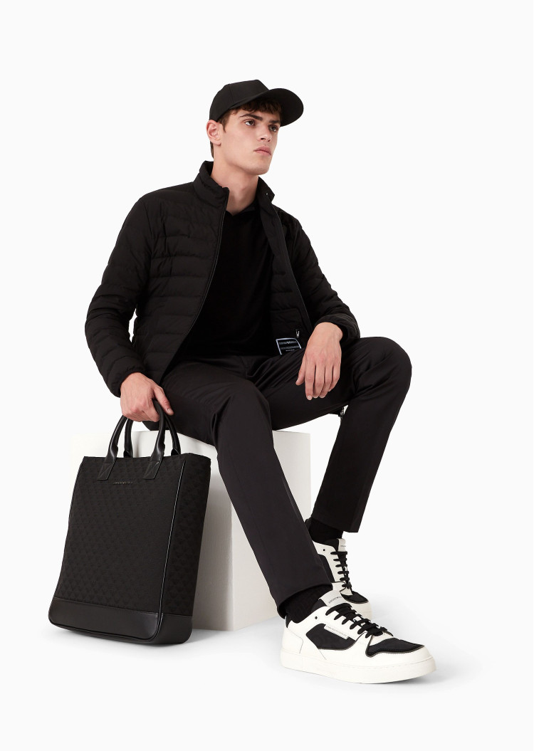 Пуховик тонкий Regular fit для чоловіків (473933), колір Чорний - №4