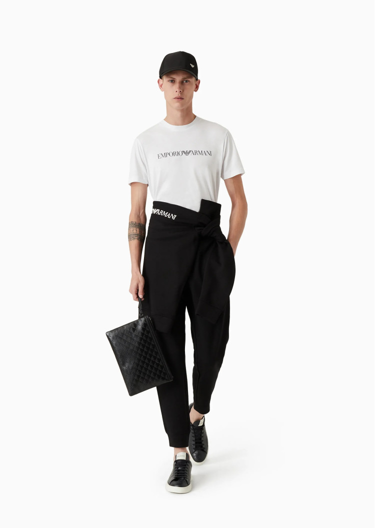 Брюки джерси Regular fit Высокая для мужчин (473950), цвет Черный - №2