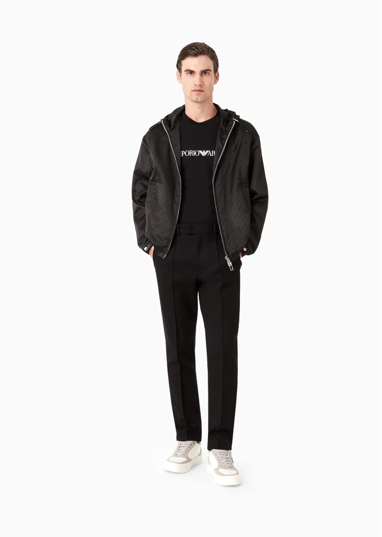 Футболка з довгим рукавом Slim Fit для чоловіків (473952), колір Чорний - №3