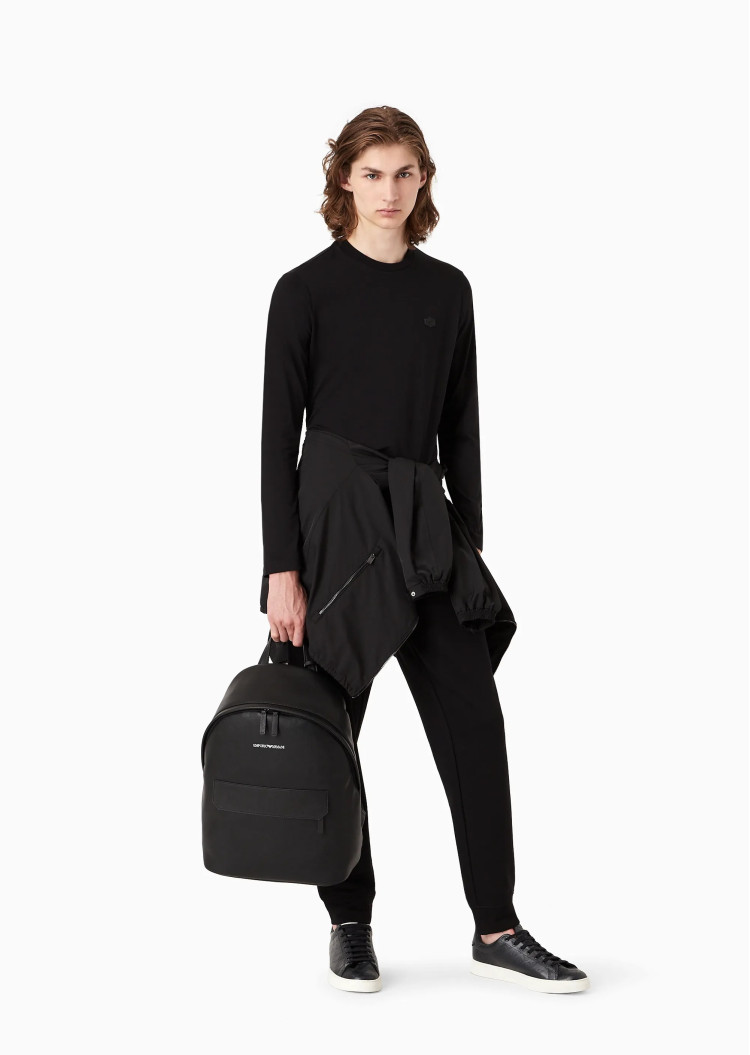 Футболка с длинным рукавом Slim fit для мужчин (473954), цвет Черный - №3