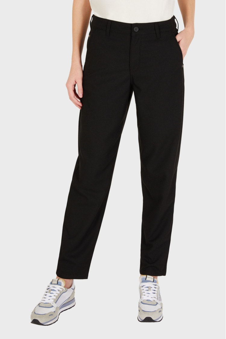 Брюки 5 карманів Relaxed Relaxed fit Висока для жінок (473996), колір Чорний - №2