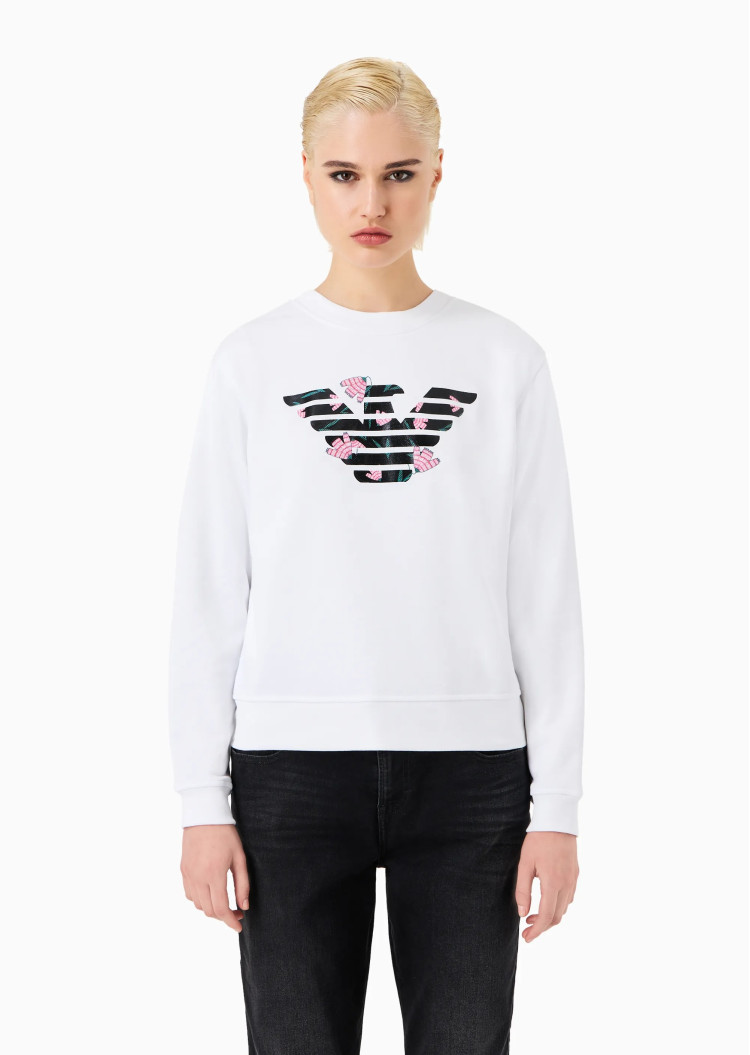 Свитшот Regular fit для женщин (474006), цвет Белый - №2
