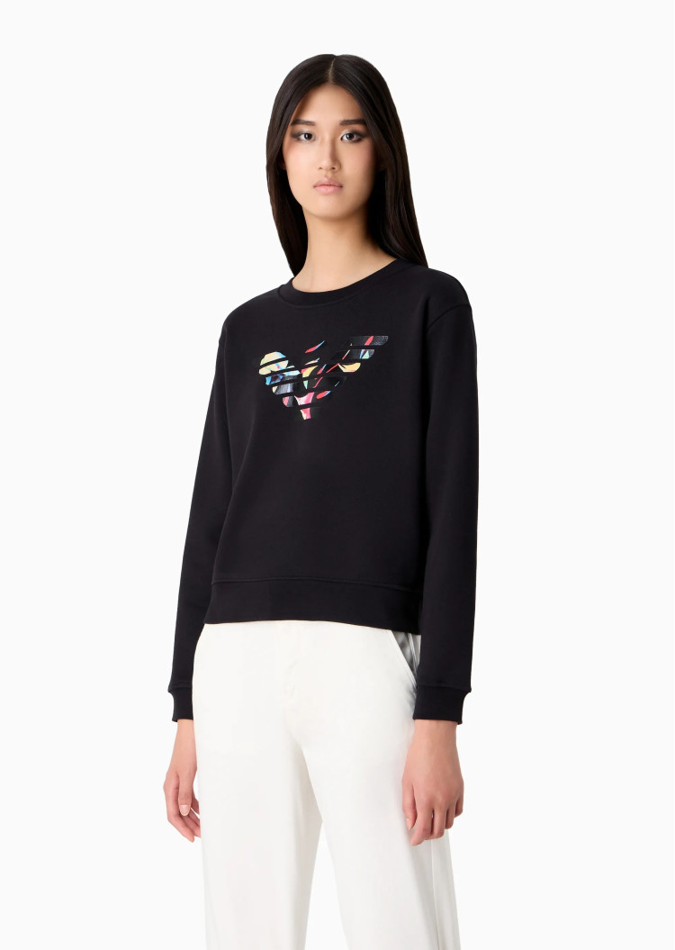 Свитшот Regular fit для женщин (474007), цвет Черный - №2