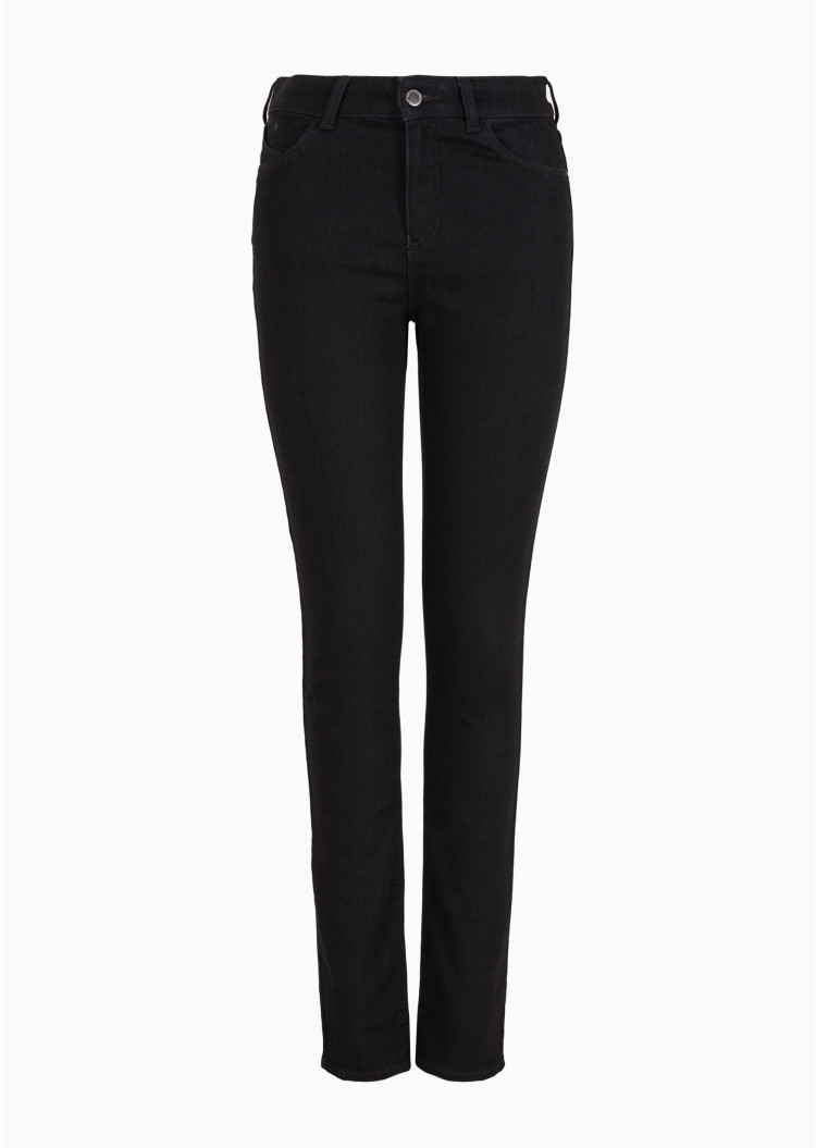 Брюки 5 карманов Slim Slim fit Низкая для женщин (474013), цвет Черный - №1