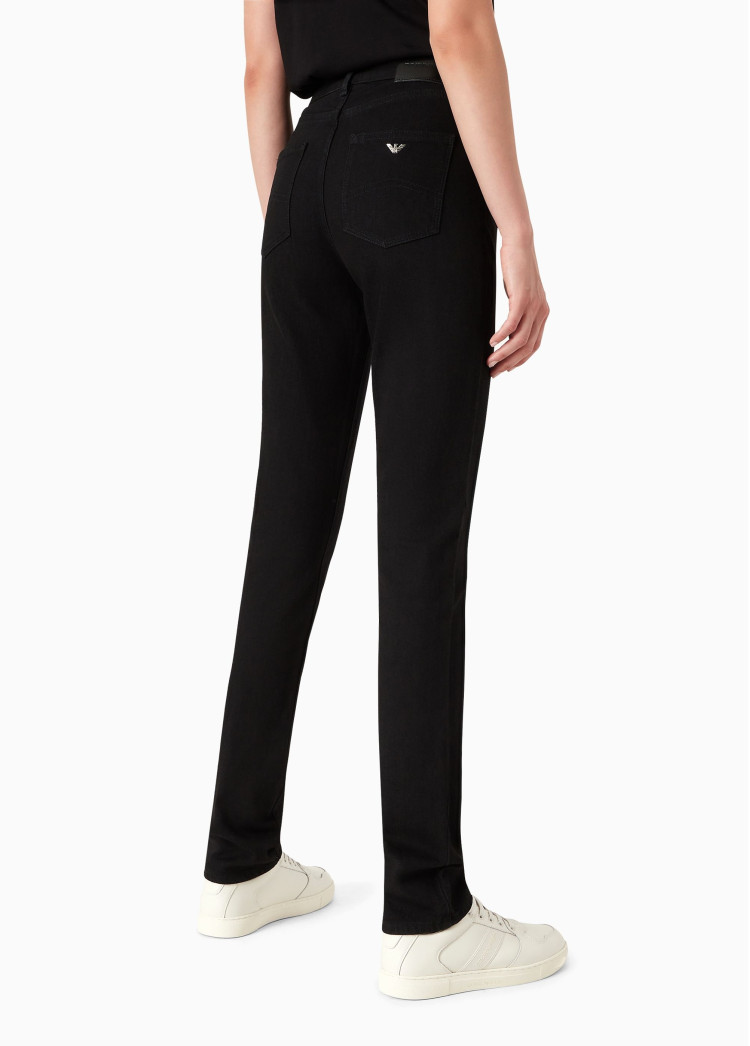 Брюки 5 карманов Slim Slim fit Низкая для женщин (474013), цвет Черный - №4