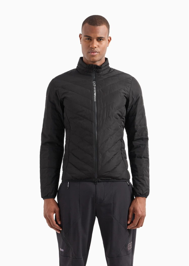 Пуховик тонкий Slim Fit для мужчин (474087), цвет Черный - №2