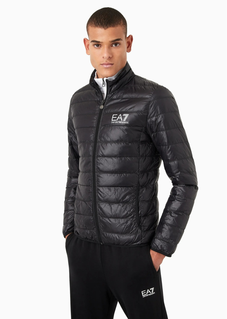Пуховик тонкий Regular Fit для мужчин (474105), цвет Черный - №2
