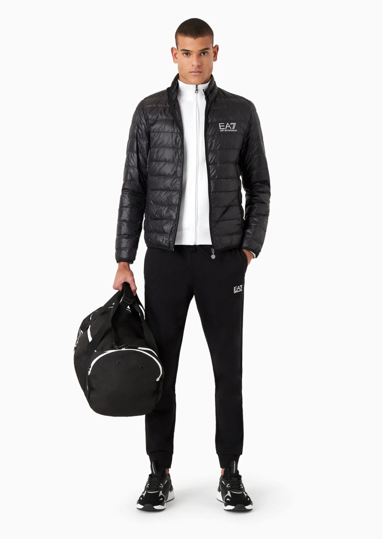 Пуховик тонкий Regular Fit для мужчин (474105), цвет Черный - №3