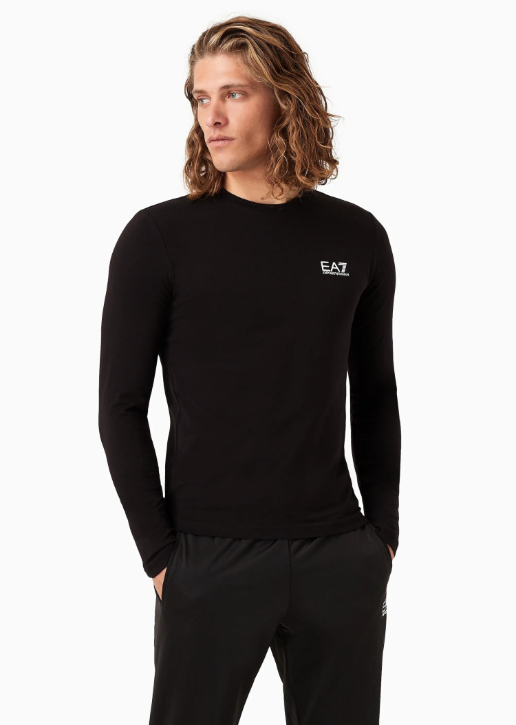 Футболка з довгим рукавом Regular Fit для чоловіків (474119), колір Чорний - №2
