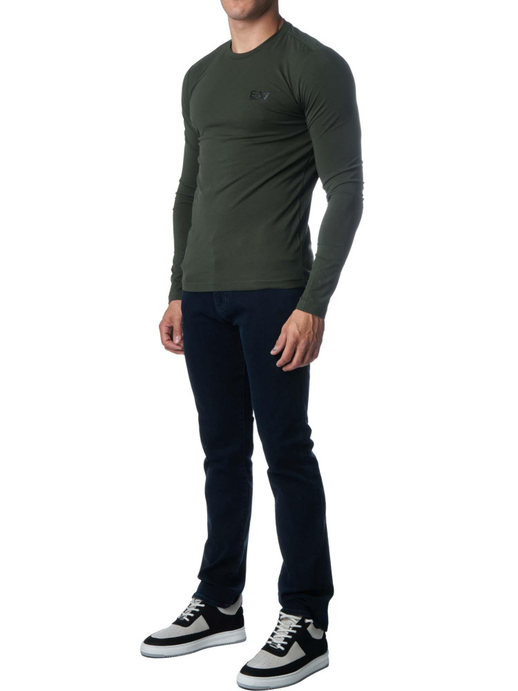 Футболка з довгим рукавом Slim fit для чоловіків (474121), колір Оливковий - №3