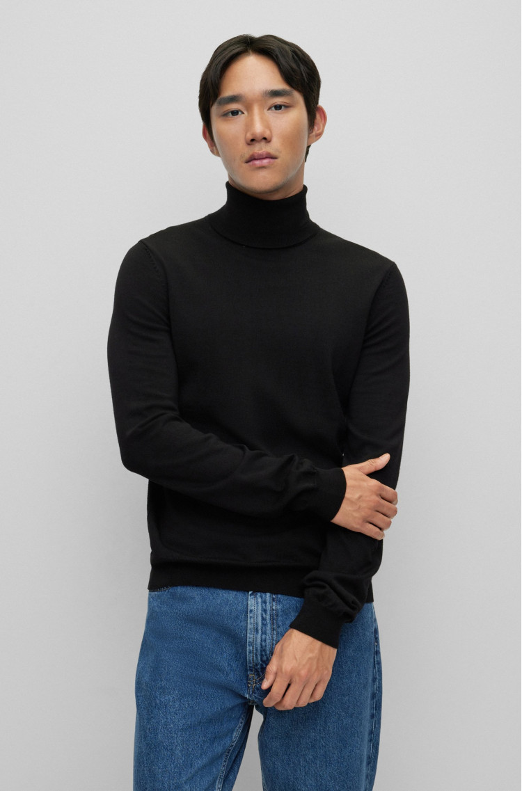 Гольф Slim fit для мужчин (474245), цвет Черный - №2