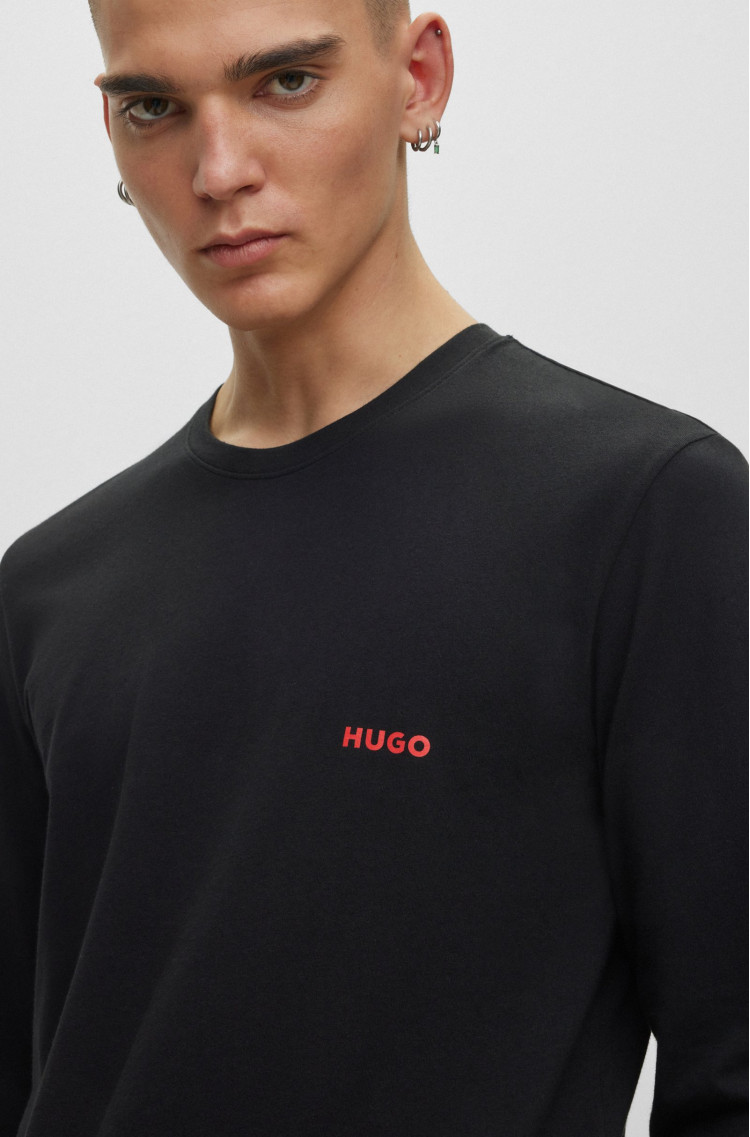 Футболка з длинним рукавом Slim fit для чоловіків (474253), колір Чорний - №4