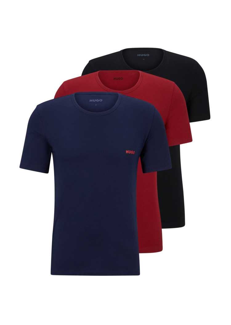 Футболка набор 3 штуки Slim fit для мужчин (474258), цвет Черный - №1