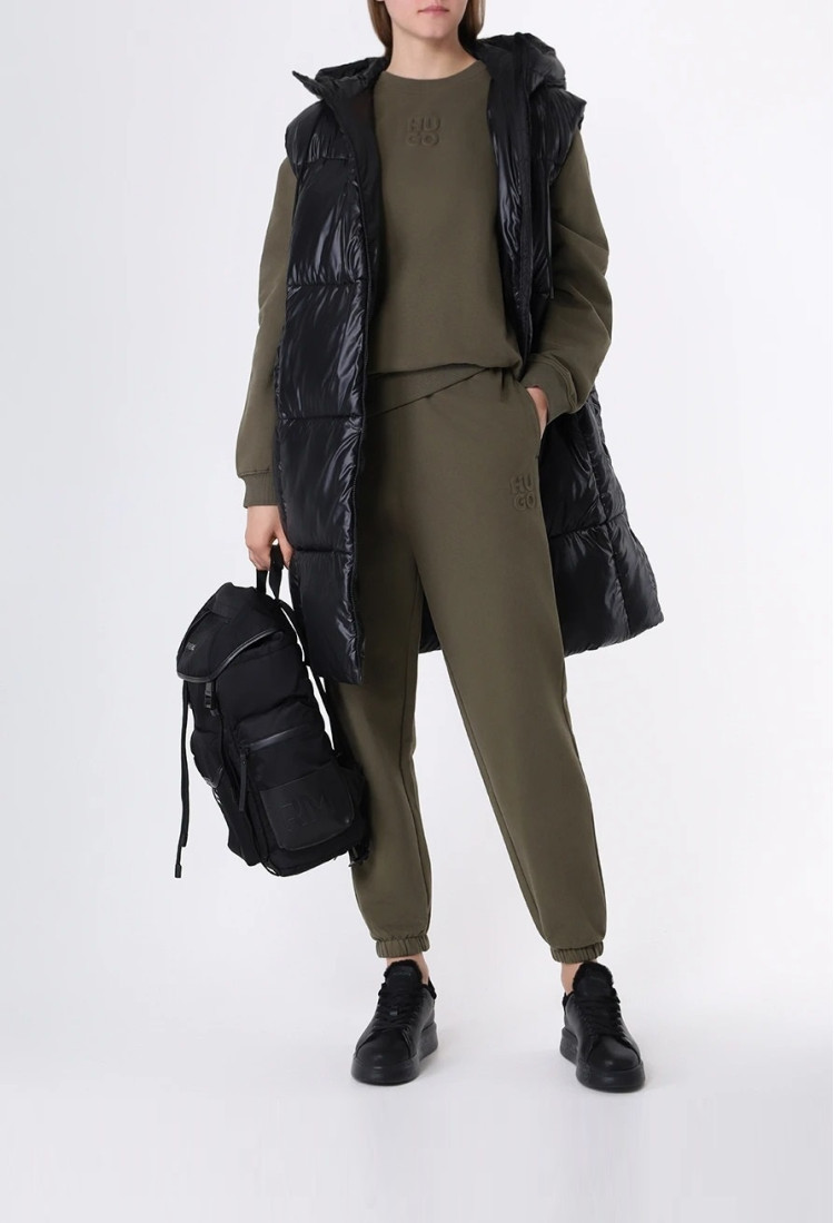 Брюки джерсі Relaxed Fit Висока для жінок (474301), колір Оливковий - №2