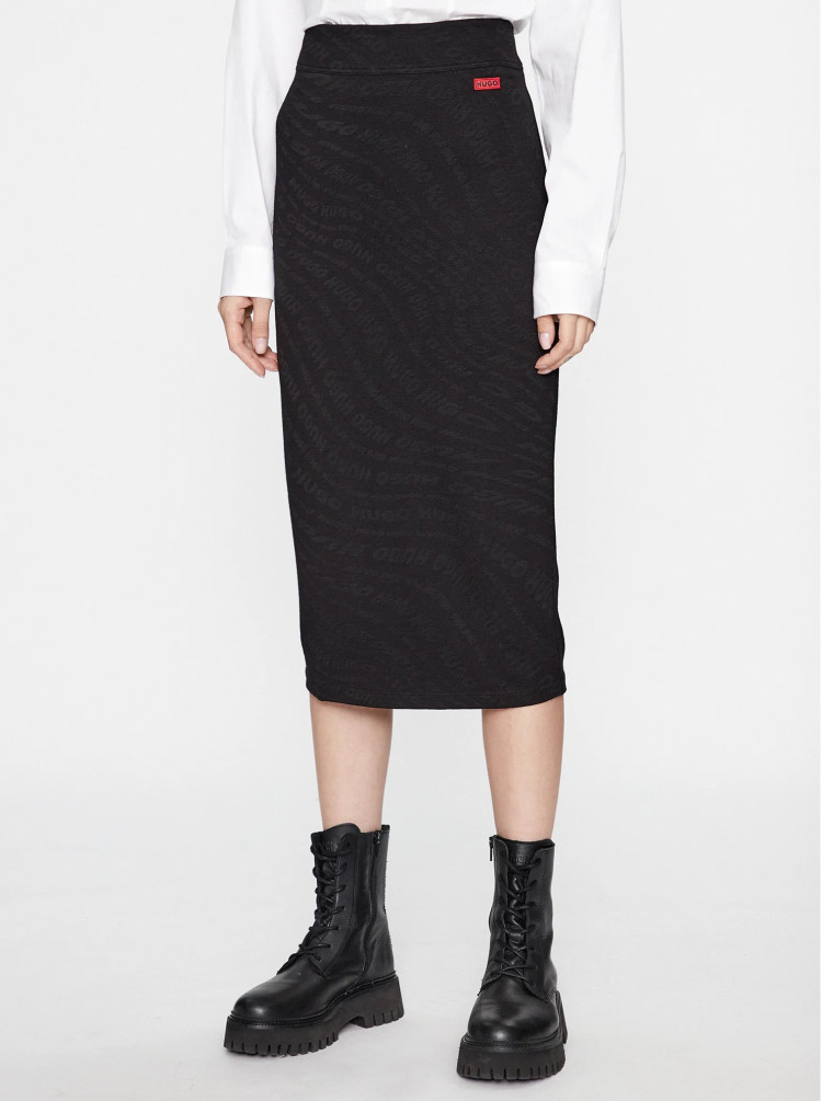 Спідниця міді Slim fit для жінок (474309), колір Чорний - №3