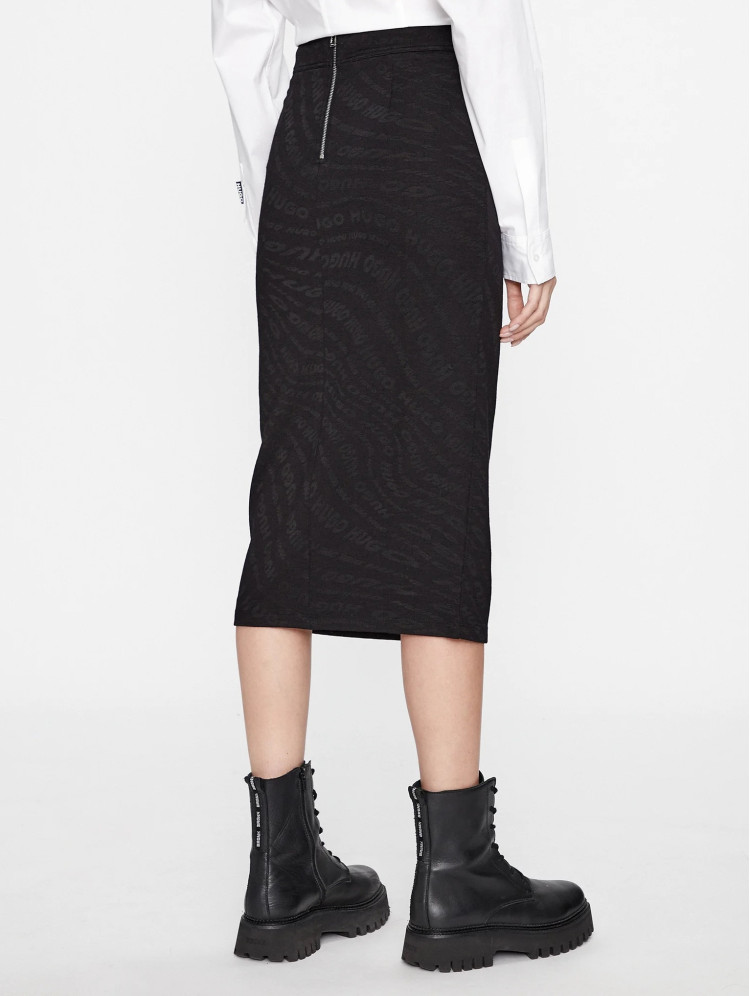 Спідниця міді Slim fit для жінок (474309), колір Чорний - №5