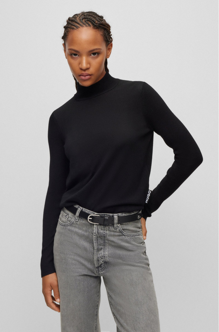 Гольф Slim fit для жінок (474316), колір Чорний - №2