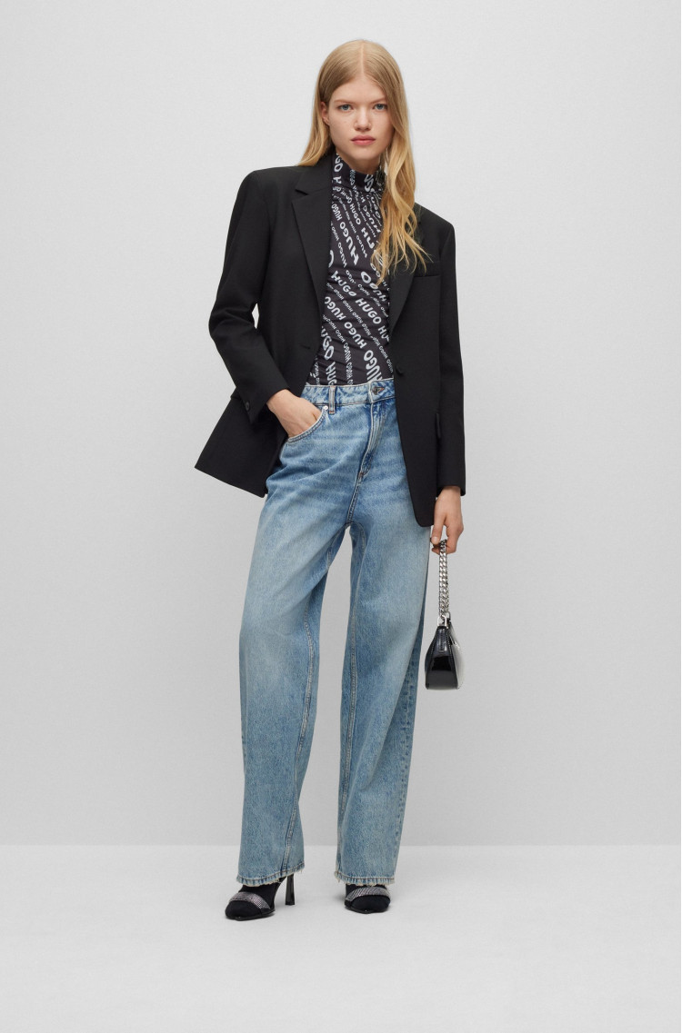 Джинси Relaxed Relaxed Fit Висока для жінок (474325), колір Синій - №2