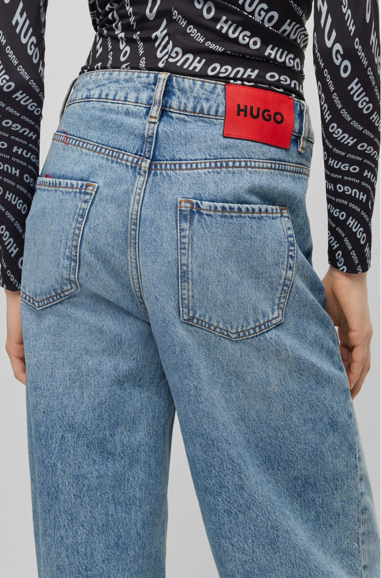 Джинси Relaxed Relaxed Fit Висока для жінок (474325), колір Синій - №5