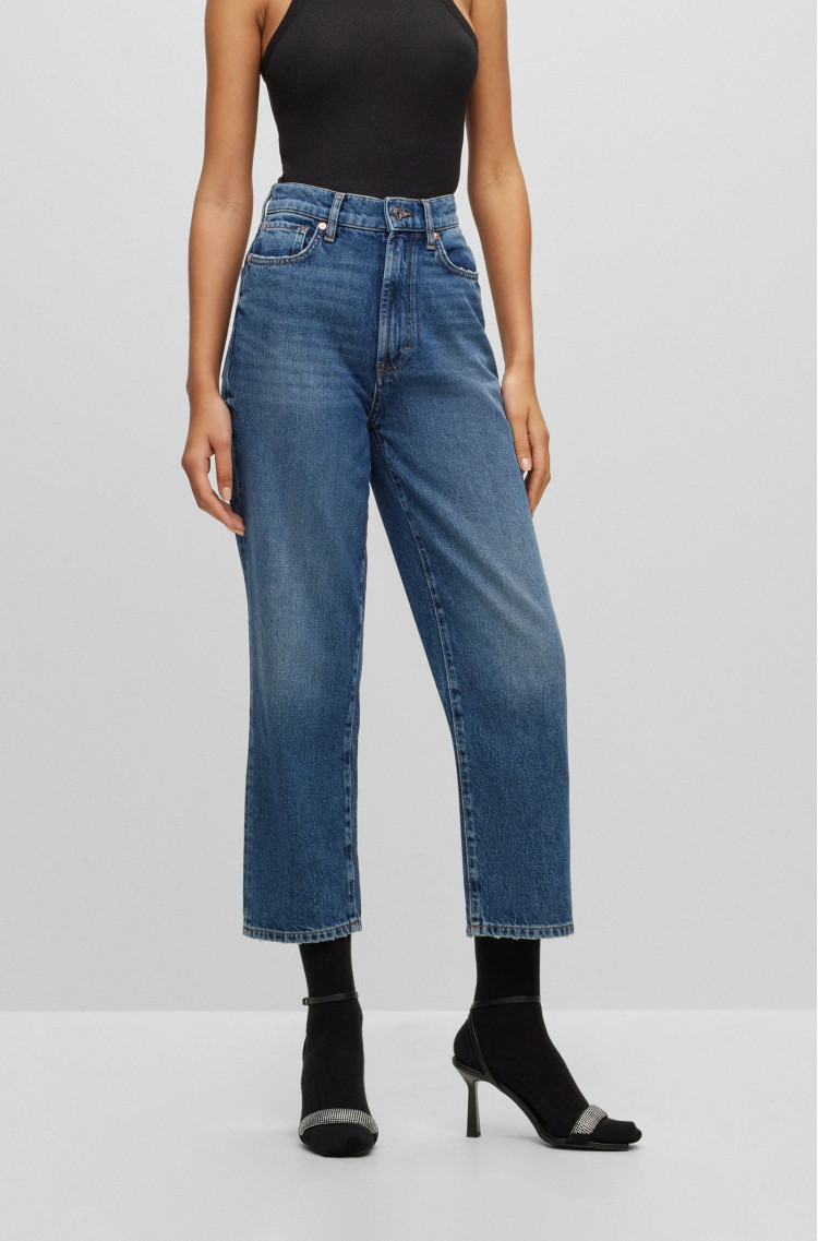 Джинси Regular Regular Fit Висока для жінок (474328), колір Синій - №3