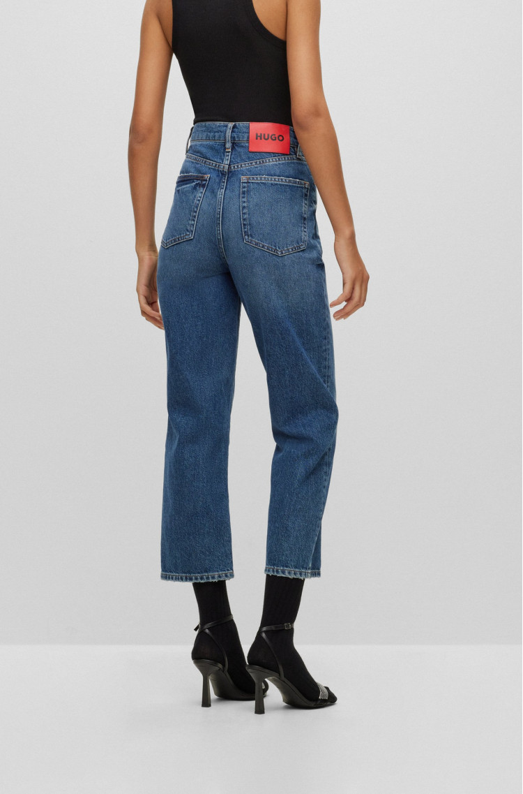 Джинсы Regular Regular fit Высокая для женщин (474328), цвет Синий - №4