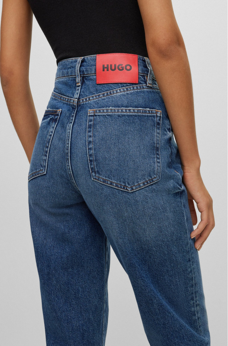Джинси Regular Regular Fit Висока для жінок (474328), колір Синій - №5