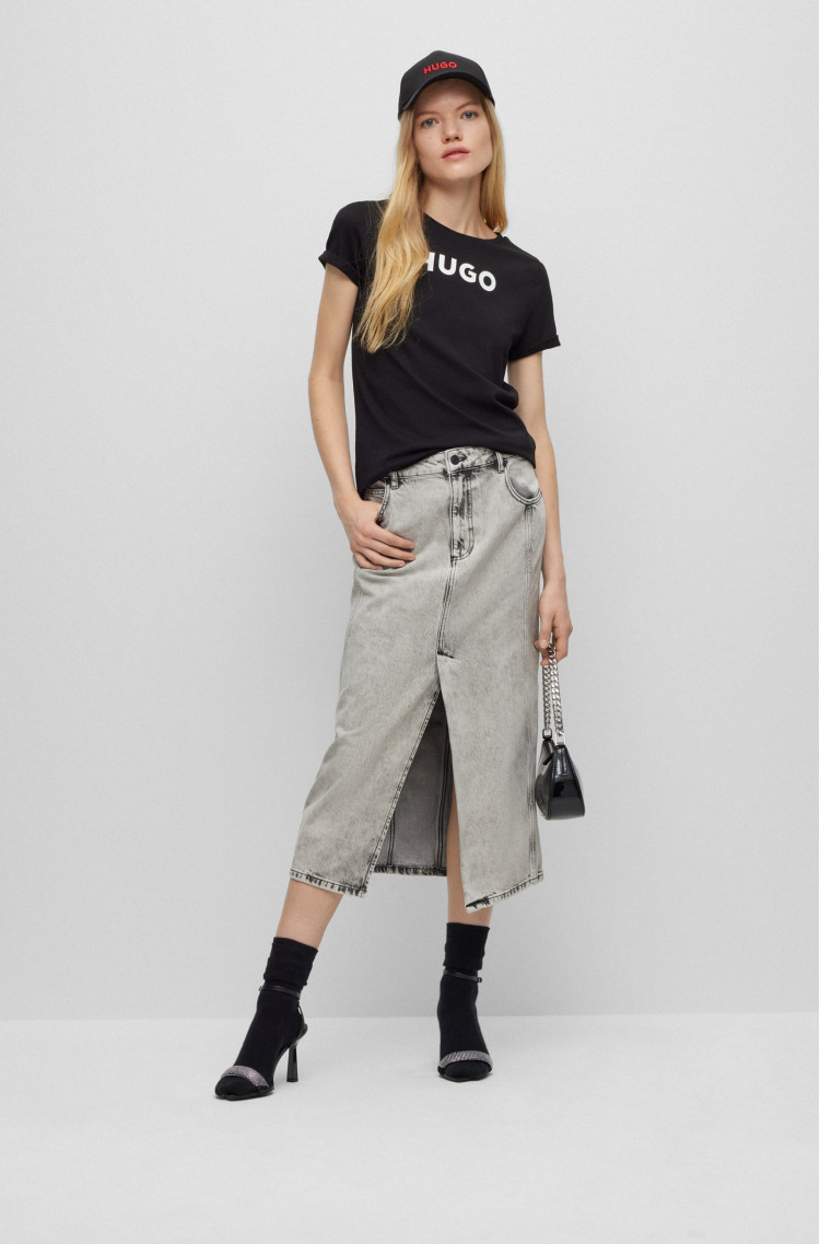 Юбка миди Slim fit для женщин (474329), цвет Серый - №2