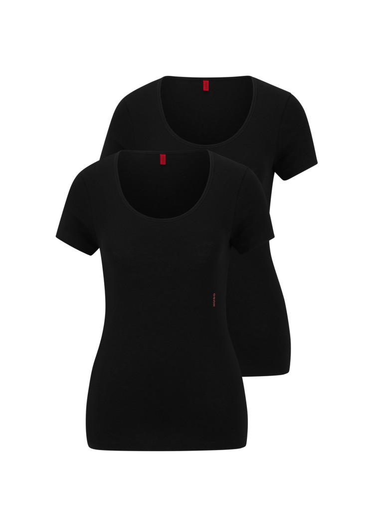 Футболка набор 2 штуки Slim fit для женщин (474333), цвет Черный - №1