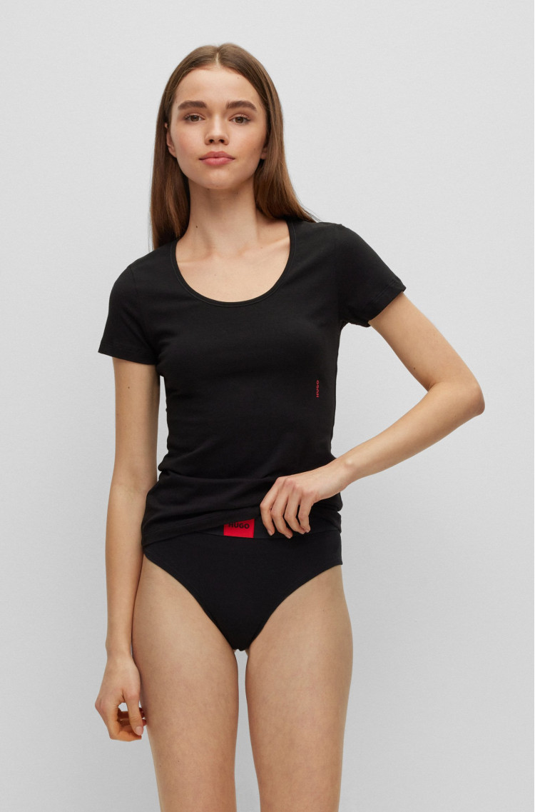 Футболка набор 2 штуки Slim fit для женщин (474333), цвет Черный - №2