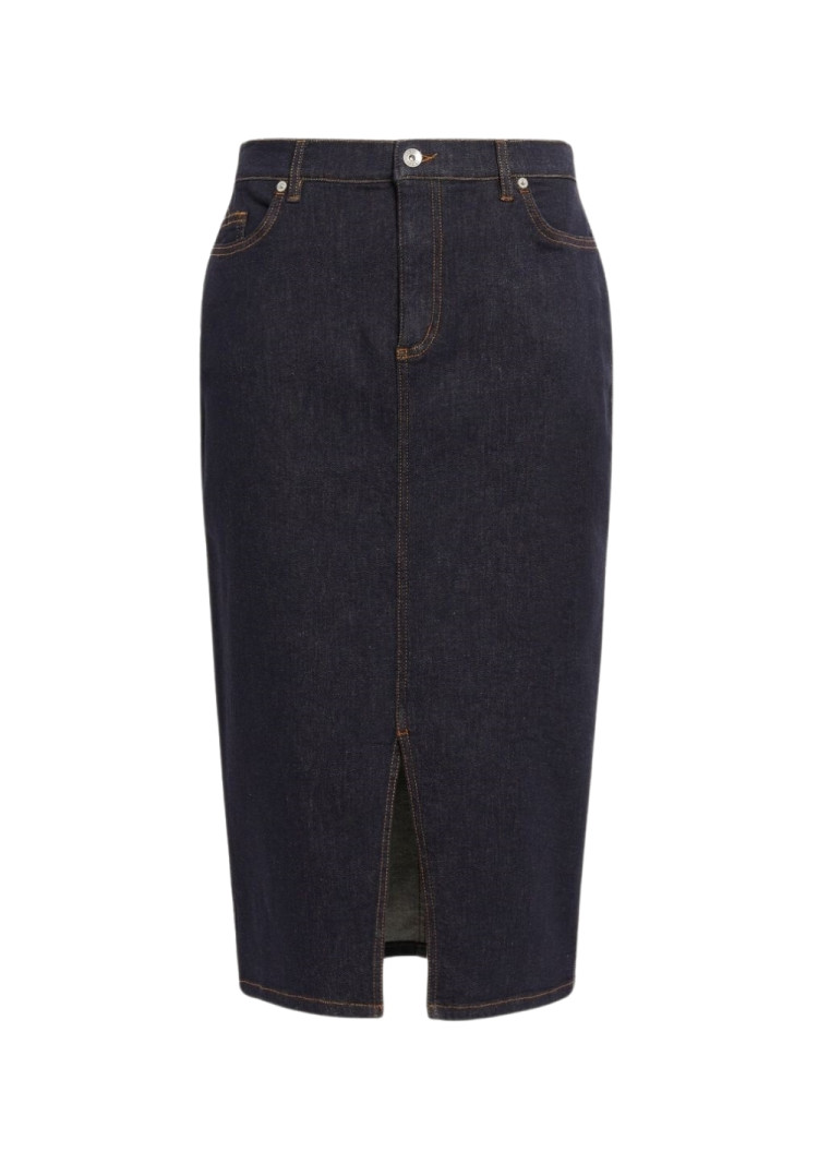 Спідниця міді Slim fit для жінок (474867), колір Синій - №1