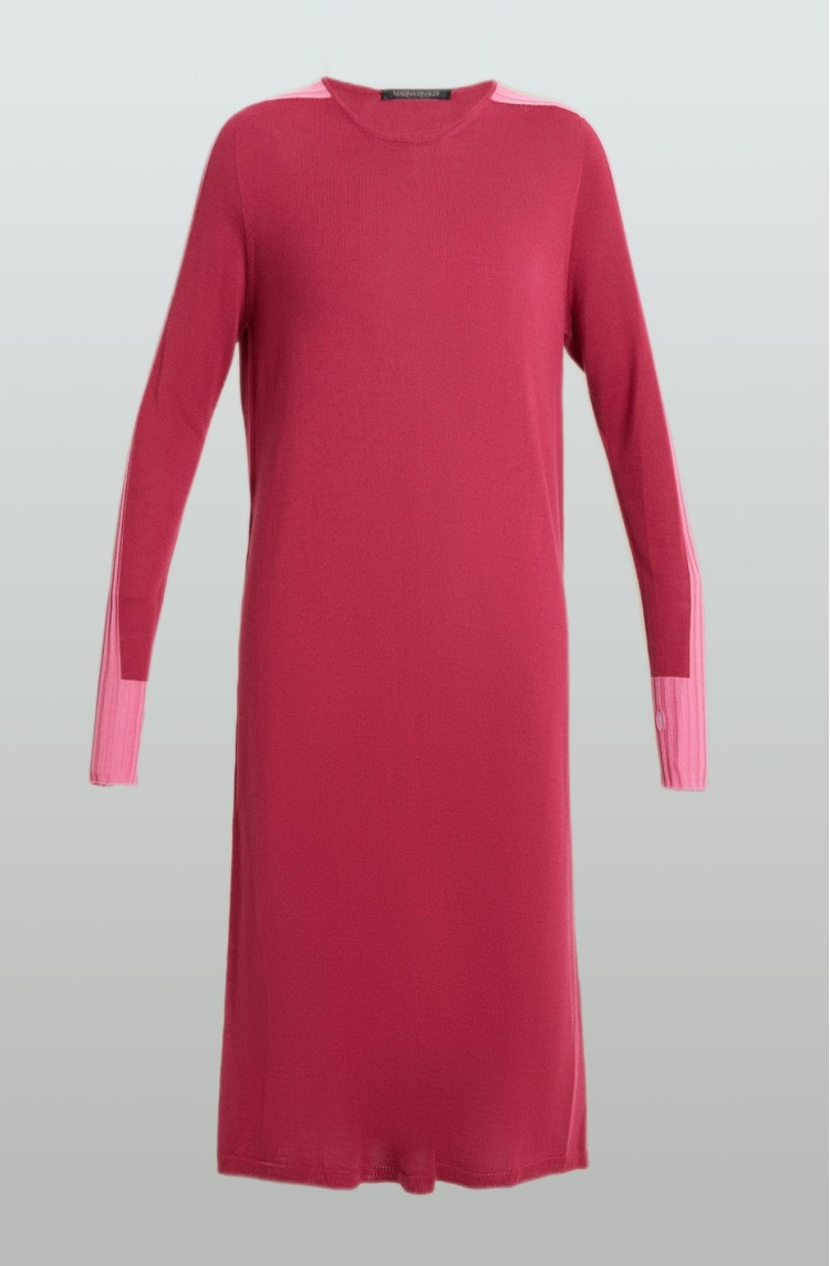 Сукні міді Slim fit для жінок (474884), колір Бордовий - №1
