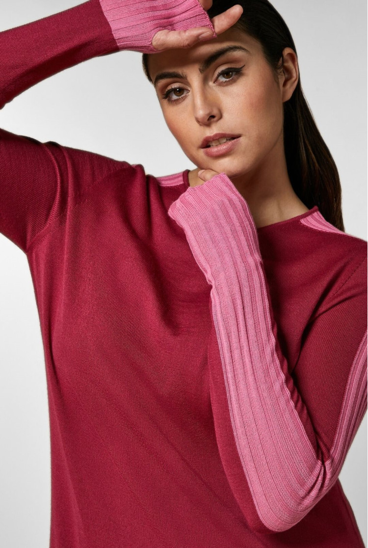 Сукні міді Slim fit для жінок (474884), колір Бордовий - №5