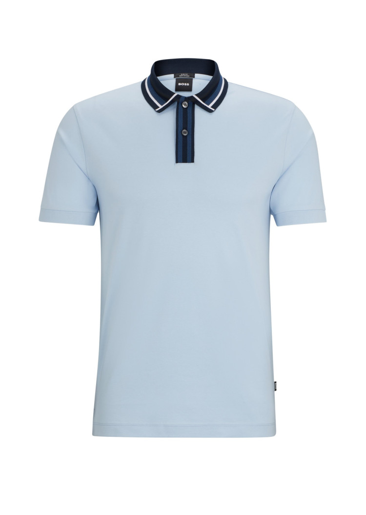 Поло Slim fit для мужчин (475102), цвет Синий - №1