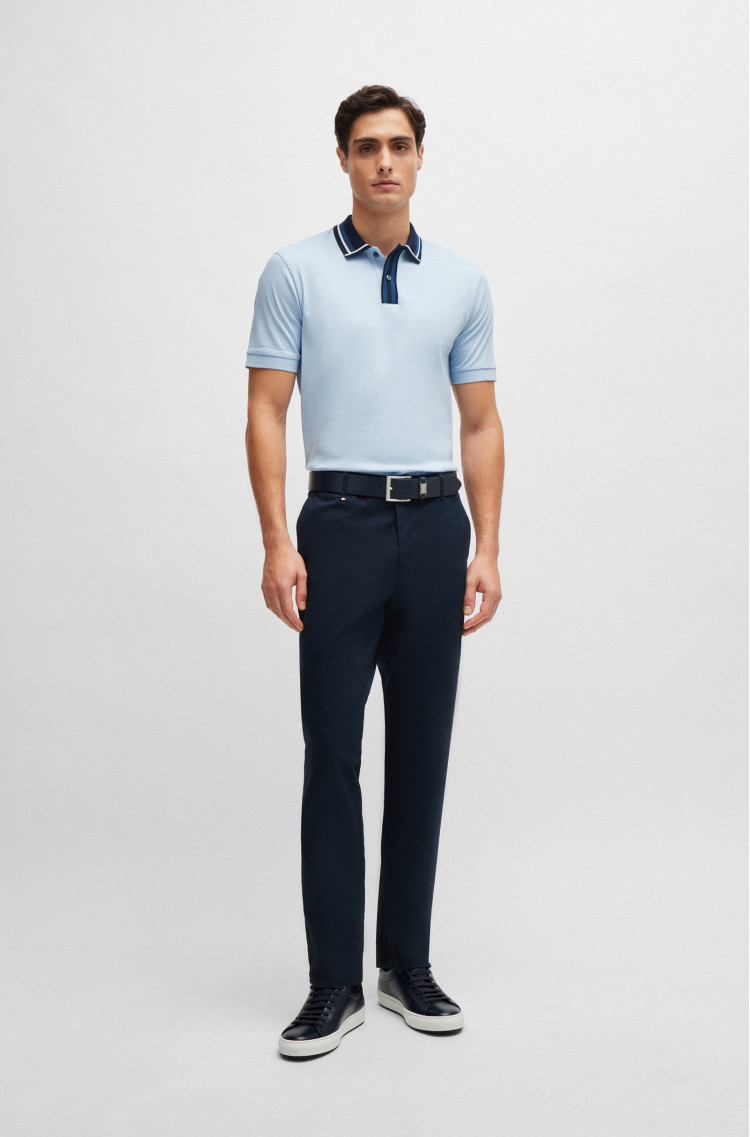 Поло Slim fit для мужчин (475102), цвет Синий - №3