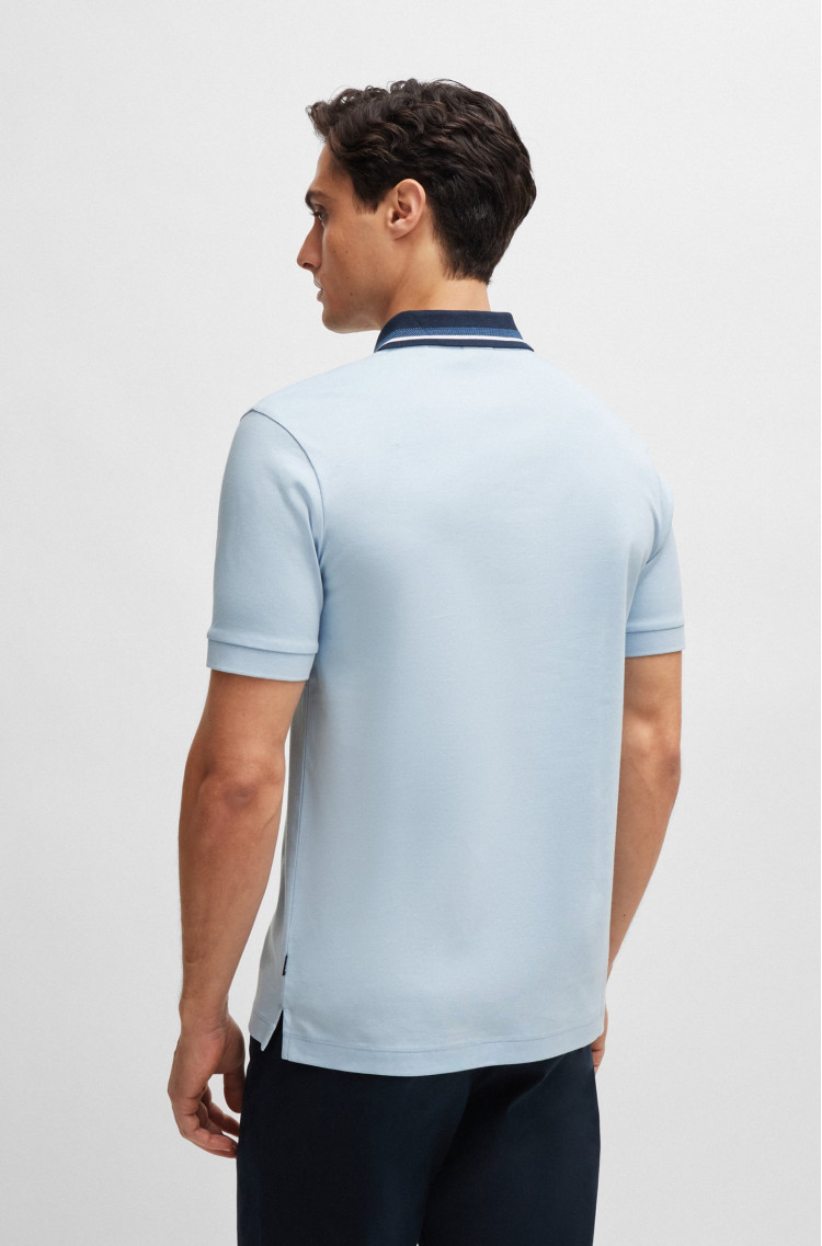 Поло Slim fit для мужчин (475102), цвет Синий - №4