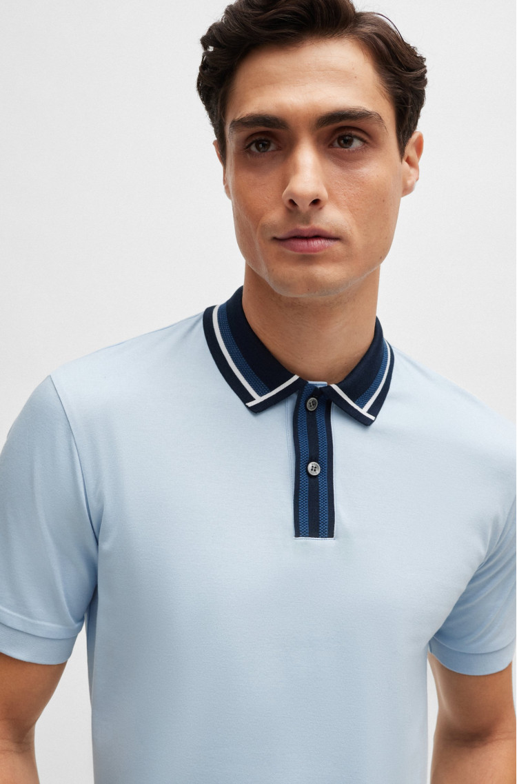 Поло Slim fit для мужчин (475102), цвет Синий - №5