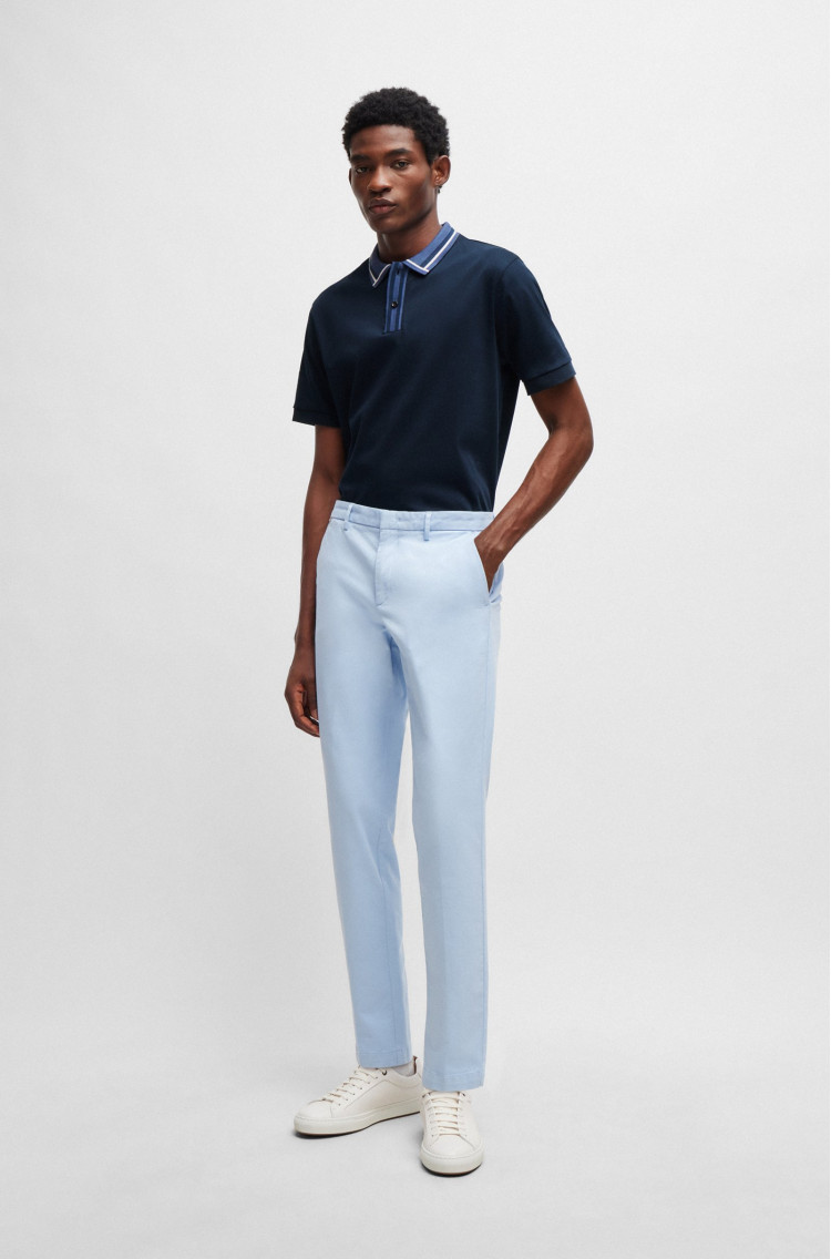 Поло Slim fit для чоловіків (475103), колір Синій - №3