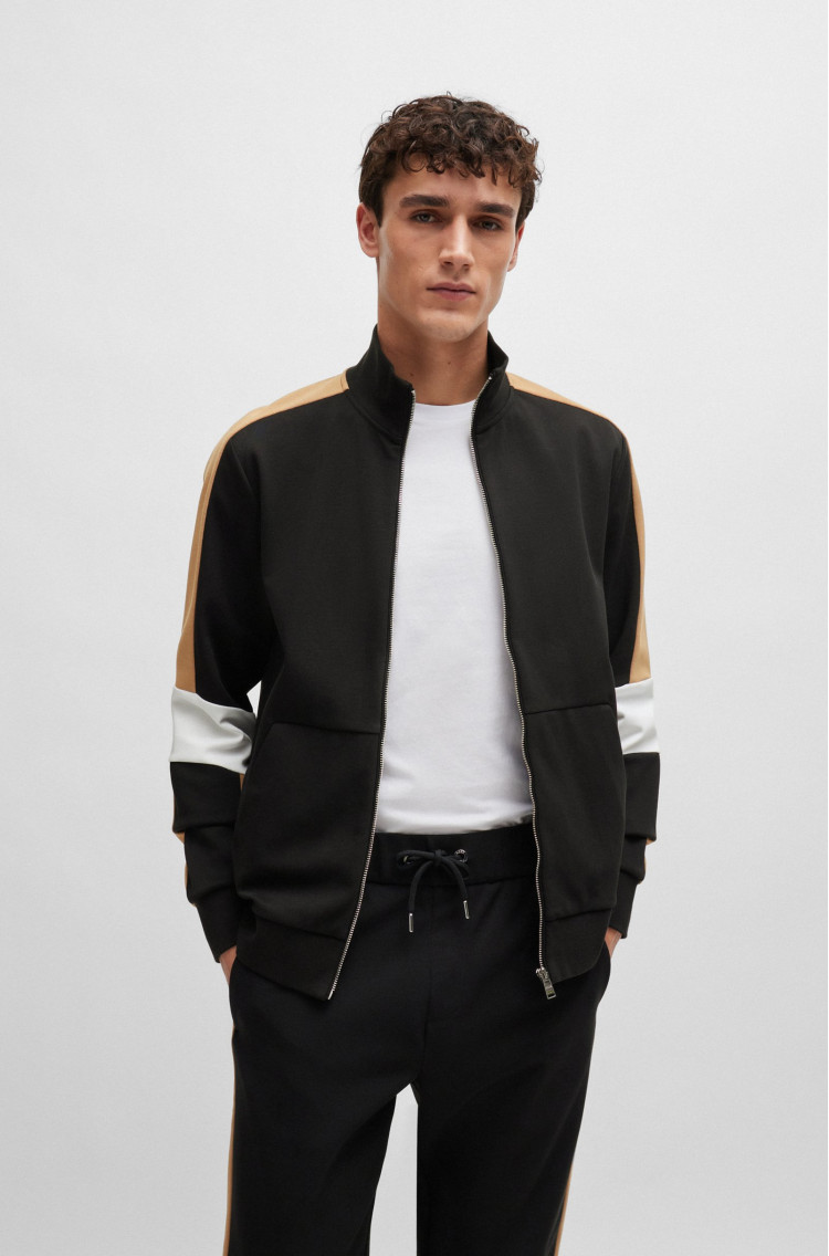 Спортивная кофта Regular fit для мужчин (475122), цвет Черный - №2