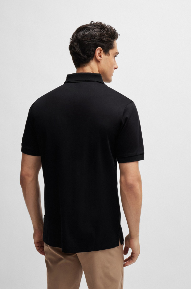 Поло Slim fit для чоловіків (475149), колір Чорний - №4